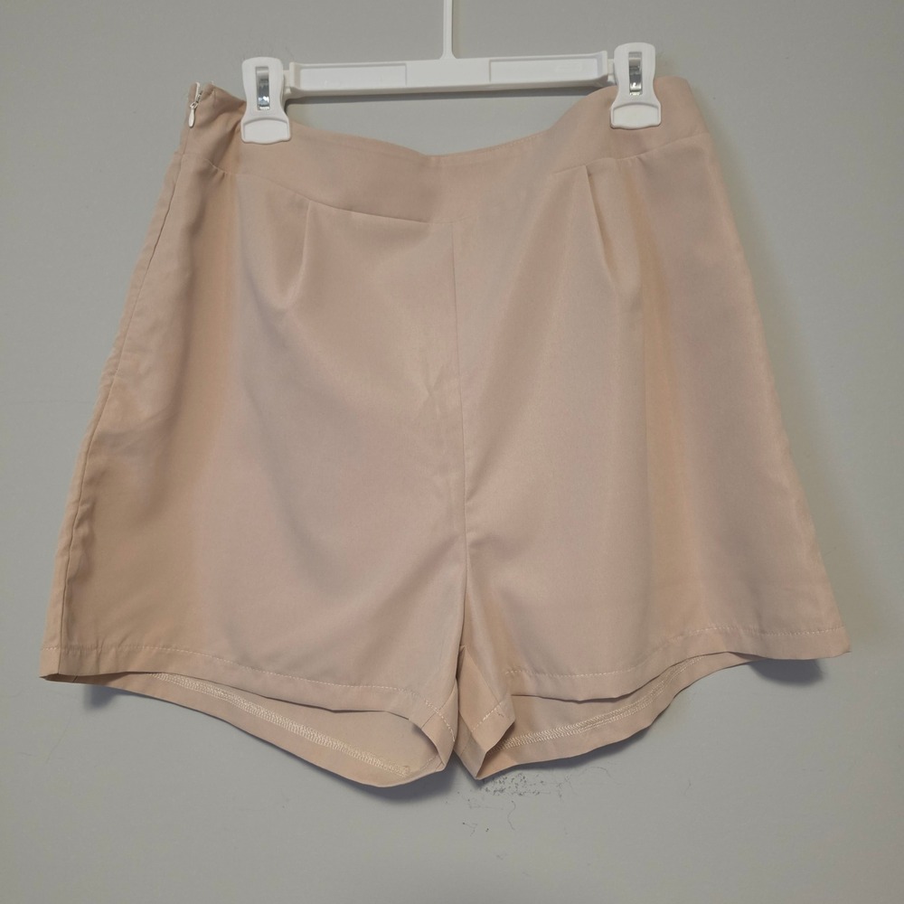 Lovito Solid Beige Vest and Shorts Co-ord Set Size XL US 12 - Picture 7 of 10